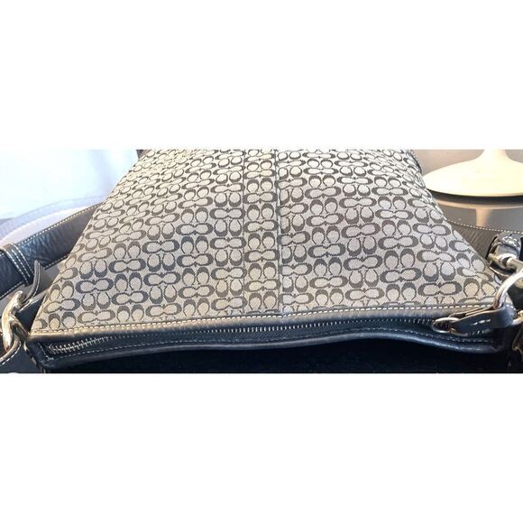 Coach F10417 Vintage Jacquard & Leather Slim Convertible Crossbody/Shoulder Bag - Picture 9 of 11